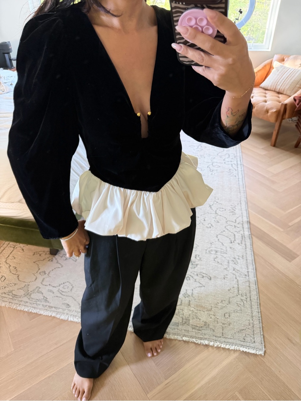 Rhode Colette Velvet Top